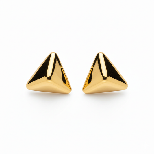 Modern Statement Triangle Stud Earrings