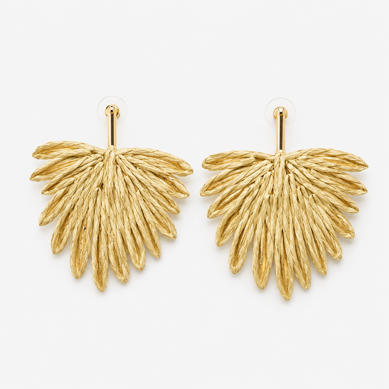 Golden Palm Statement Earrings