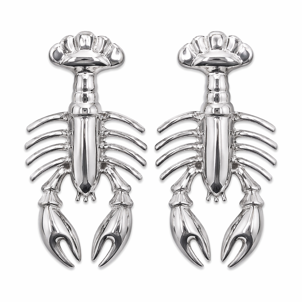 Silver Lobster Statement Earrings