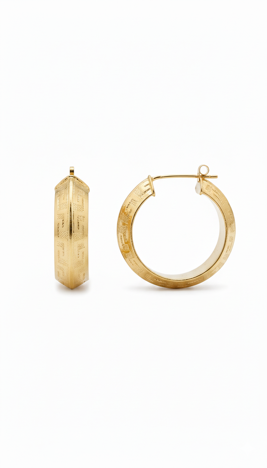 Golden Love Knot Huggie Hoops