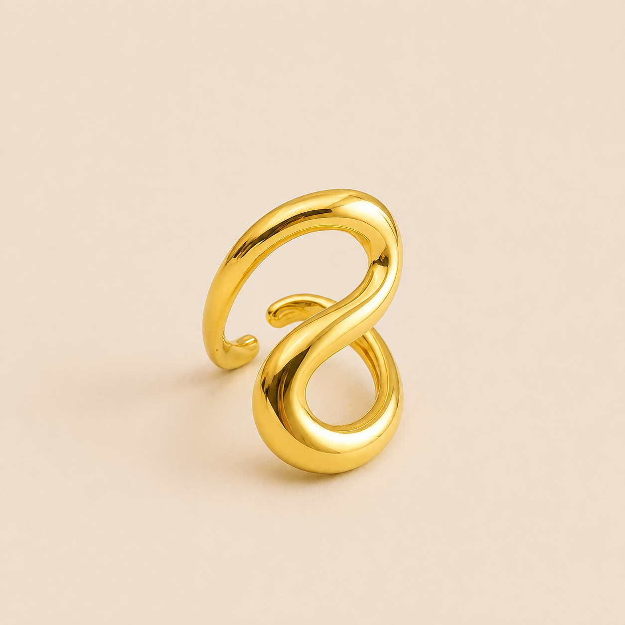 Adjustable Infinity Glow Waterproof Gold Ring