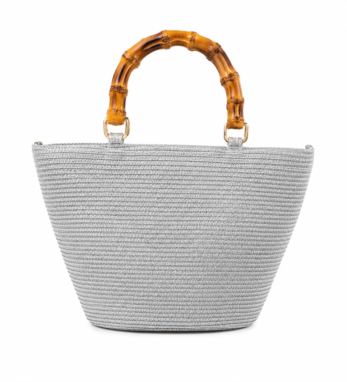Silver Dune Bamboo Handle Tote Bag