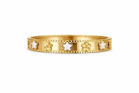 Golden Clover Star Bangle