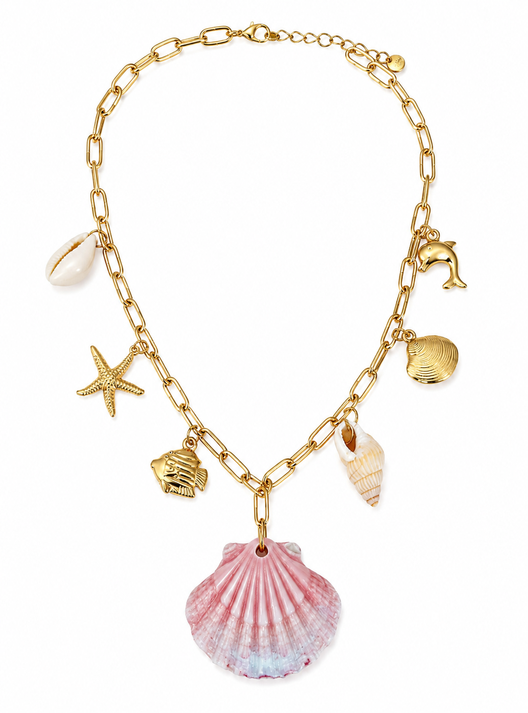 Seaside Shell Charm Necklace