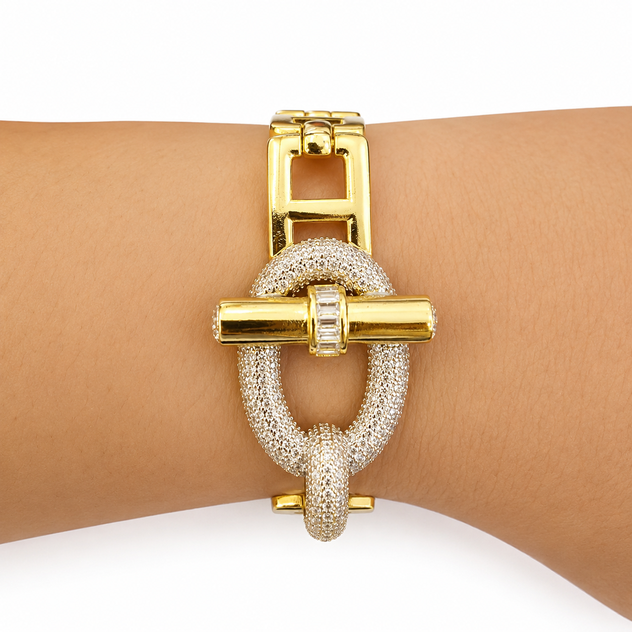 Crystal Link Statement Bracelet