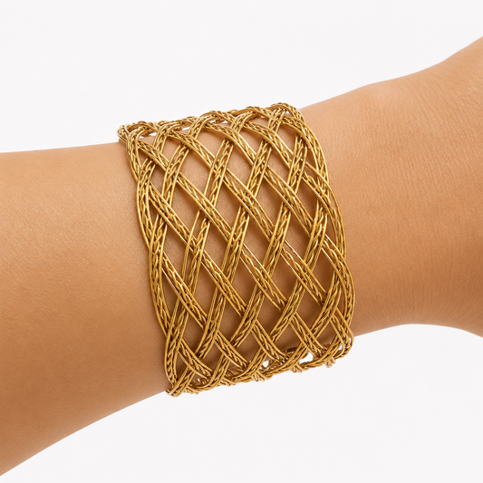 Golden Weave Luxe Cuff