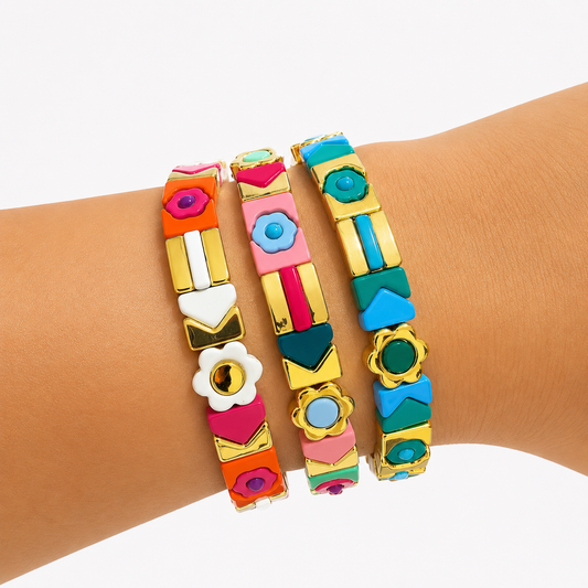 Candy Pop Elastic Bracelet Set – Bundle of 3