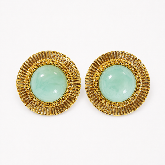 Seafoam Halo Statement Earrings
