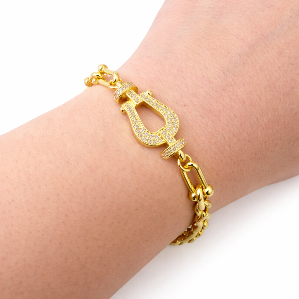 Golden Lyra Luxe Chain Bracelet