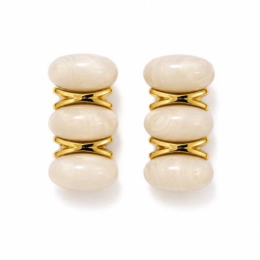 Ivory Stone Statement Earrings