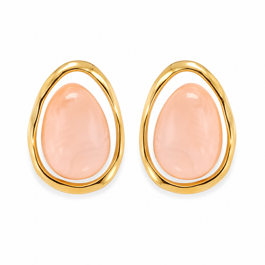 Blush Orbit Statement Earrings