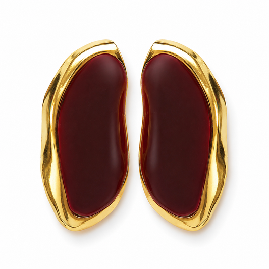 Burgundy Muse Statement Earrings