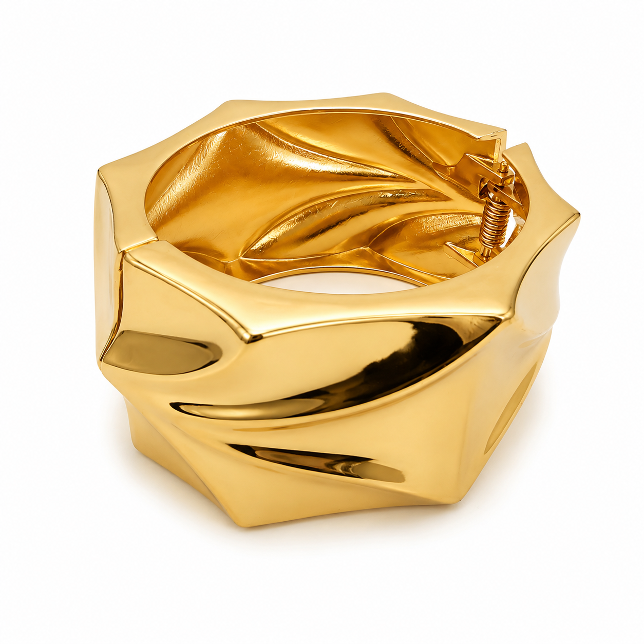Architect Gold Geometric Bangle