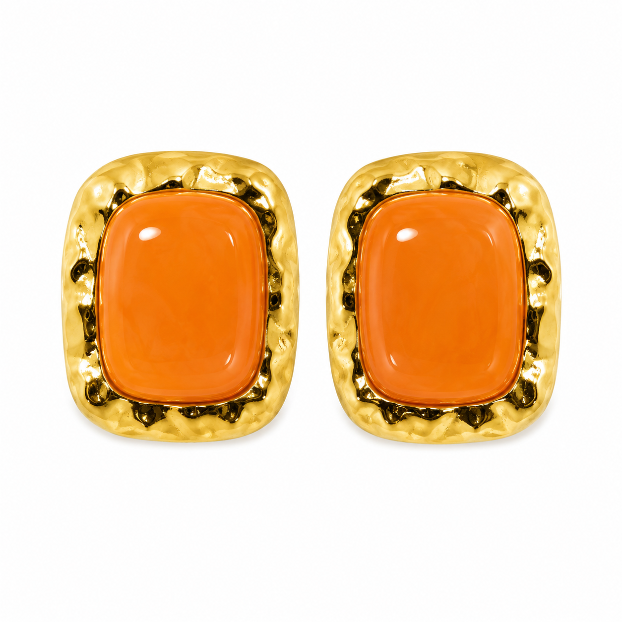 Amber Glow Frame Earrings