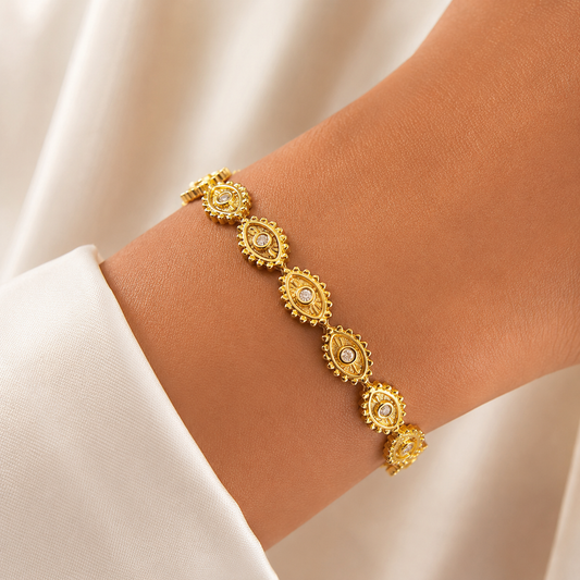 Golden Eye Charm Bracelet